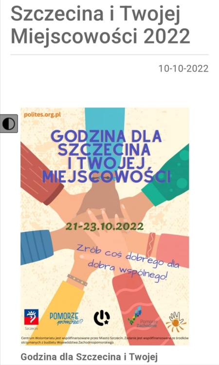 Godzina dla Szczecina i Twojej Miejscowości 21-23 X 2022
