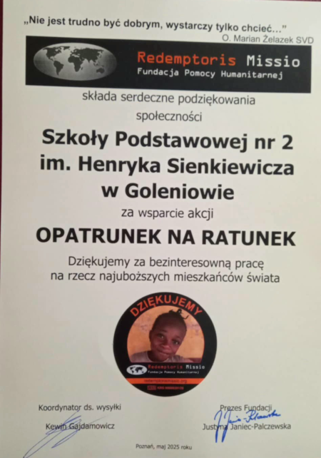 Zbiórka na rzecz fundacji Redemptoris Missio